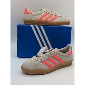Adidas Gazelle Indoor JR3840 - Lucid Red Beige Mens Size 4.5 / Womens 5.5 New